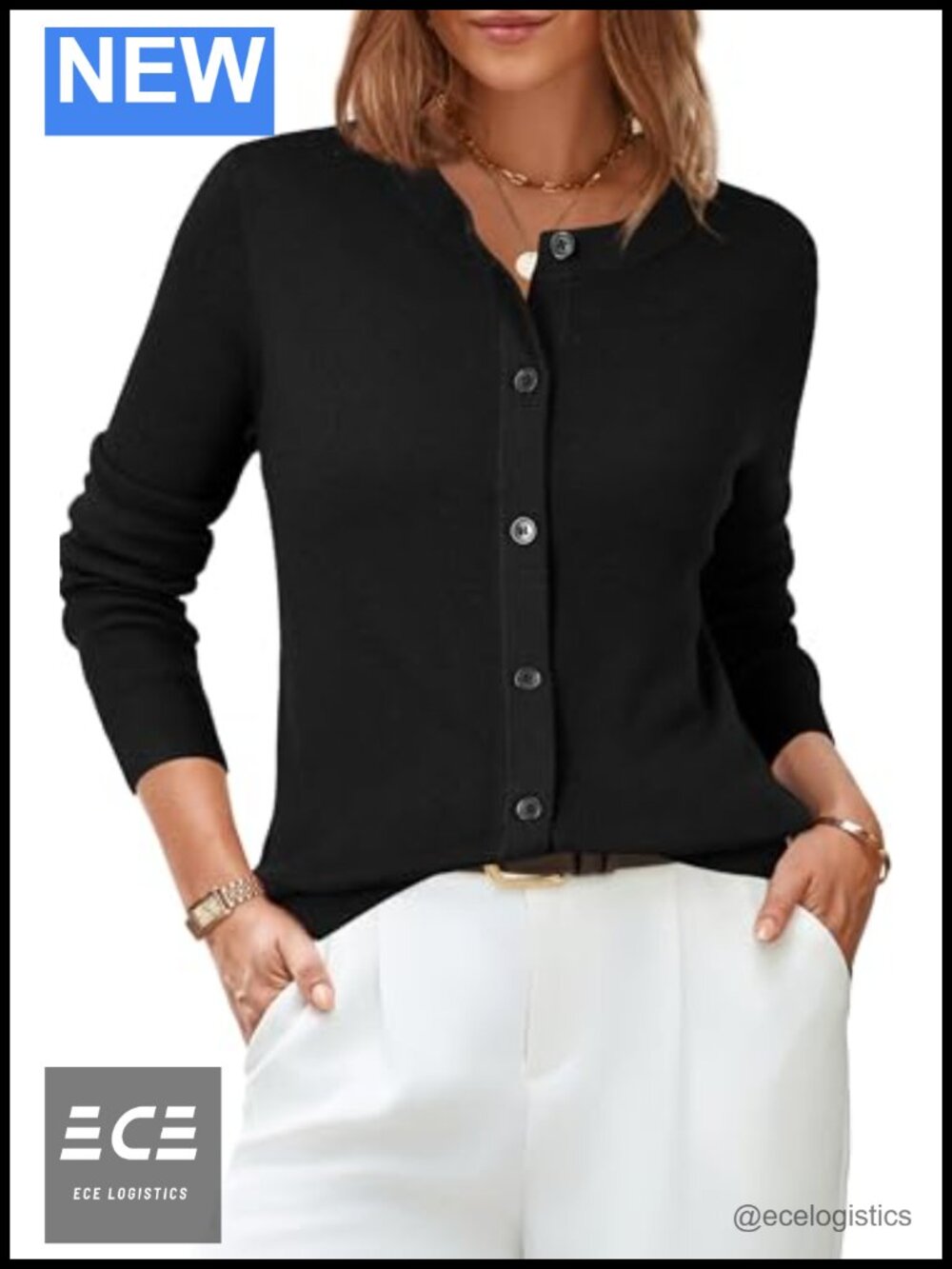 Wool Blend Button Down Long Sleeve Cardigan Sweater Business Casual